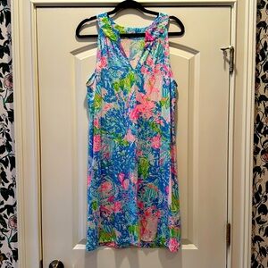Lilly Pulitzer Womens Ross Shift Dress Medium M Sleeveless in Fished My Wish nwt